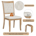 Ensembles de salle à manger 5 pièces Lak Retro avec chaises rembourrées par GDFStudio