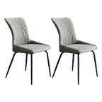 Chaises de salle à manger sans accoudoirs gris foncé industrielles