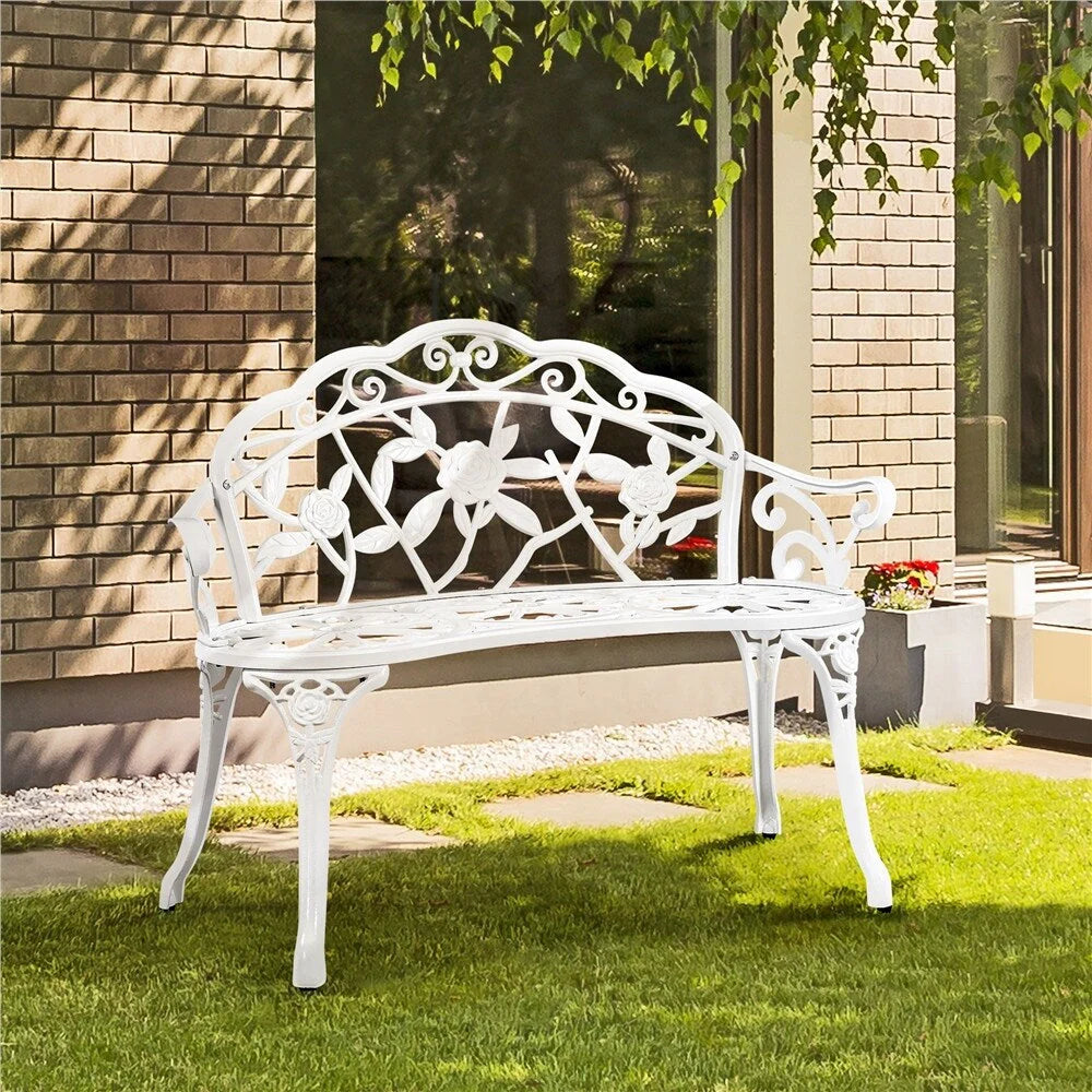 Banc extérieur en métal Yaheetech Banc de jardin de parc - N/A