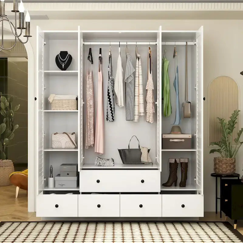 Armoire penderie placard 59L Grande armoire autonome blanche