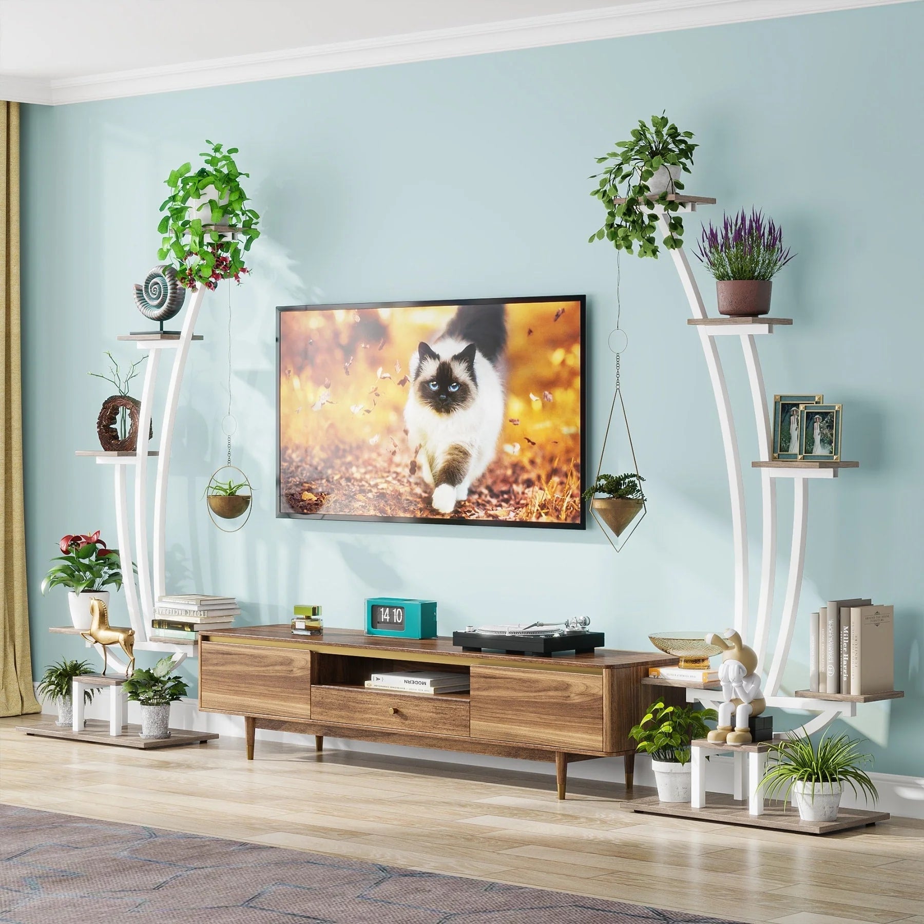 Étagère à plantes d'intérieur, porte-fleurs à 6 niveaux pour jardin - Lot de 2