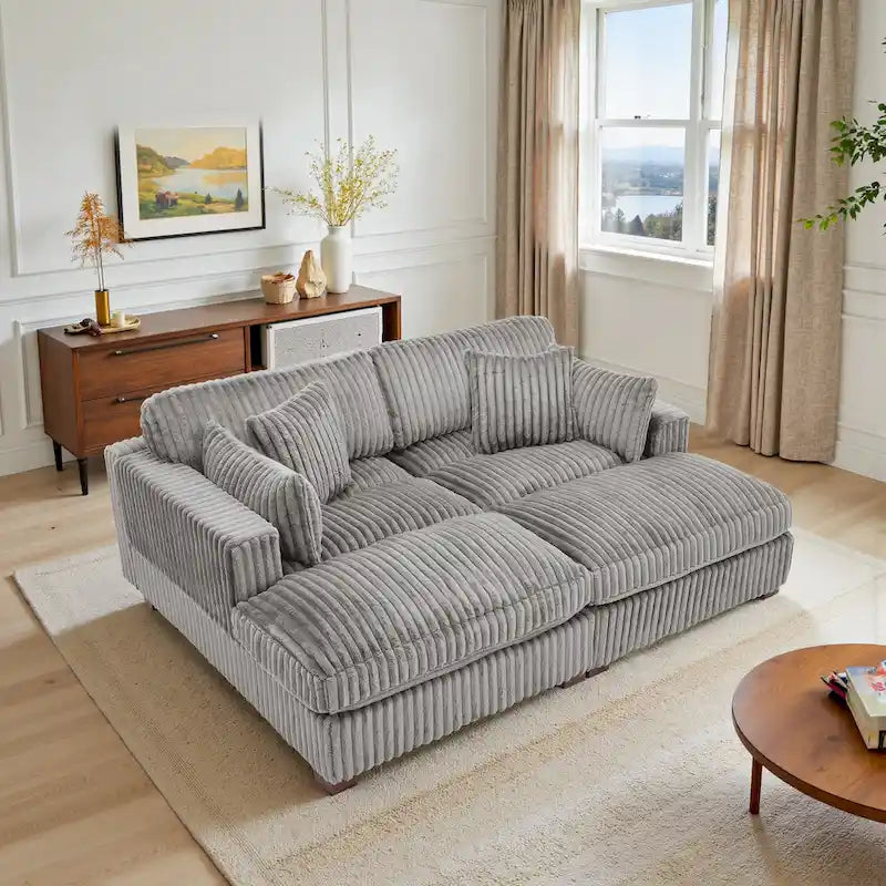 Canapé modulable en tissu pour salon et chambre à coucher