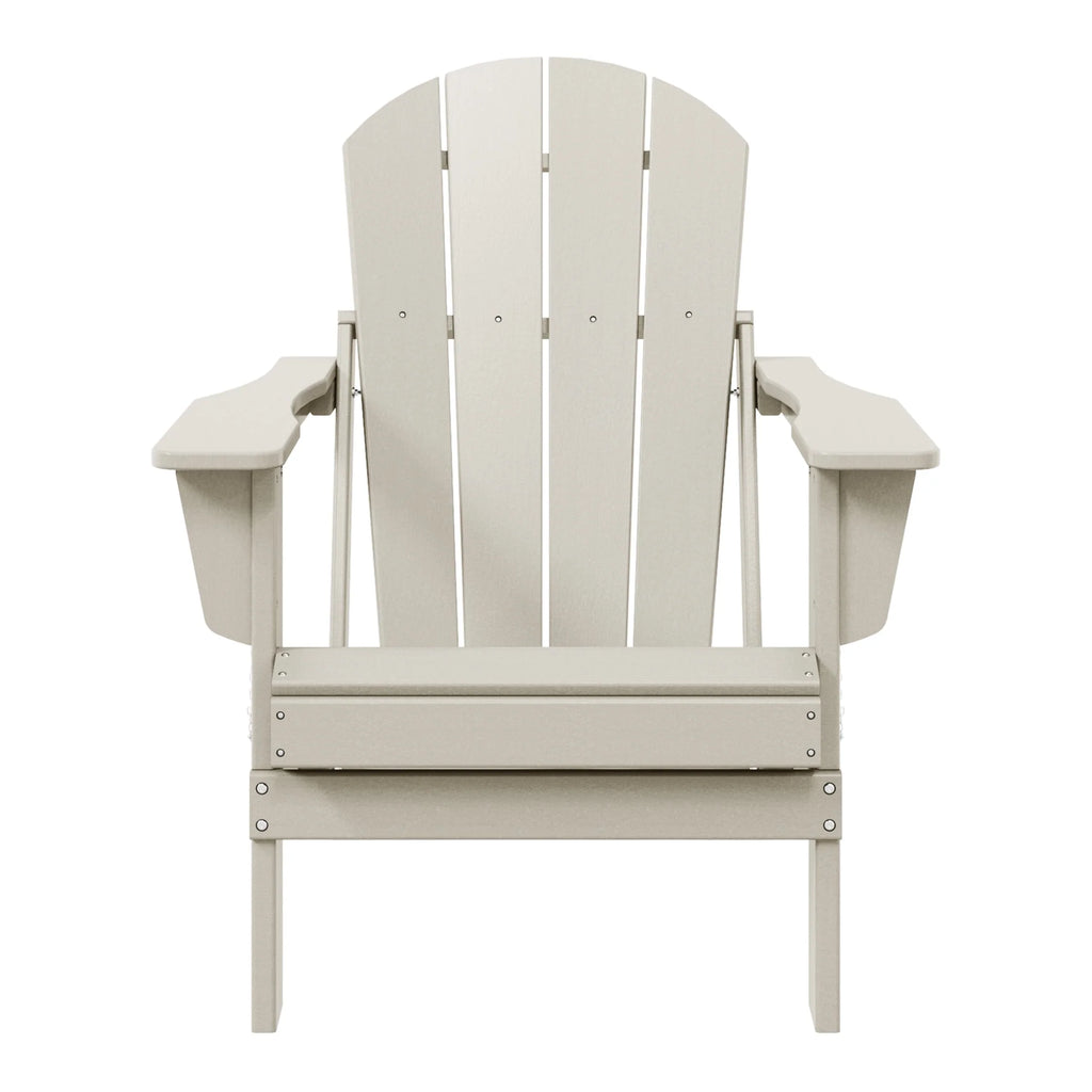 Chaise Adirondack pliante d'extérieur tout temps Polytrends Laguna résistante à la décoloration pour patio