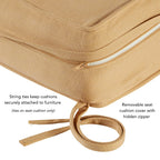 Ensemble de deux coussins d'extérieur haut de gamme Sunbrella pour assise profonde