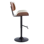 Lot de 2 tabourets de bar réglables hauteur comptoir Lombardi Mid-Century Modern - Lumisource