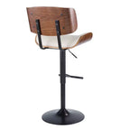 Lot de 2 tabourets de bar réglables hauteur comptoir Lombardi Mid-Century Modern - Lumisource