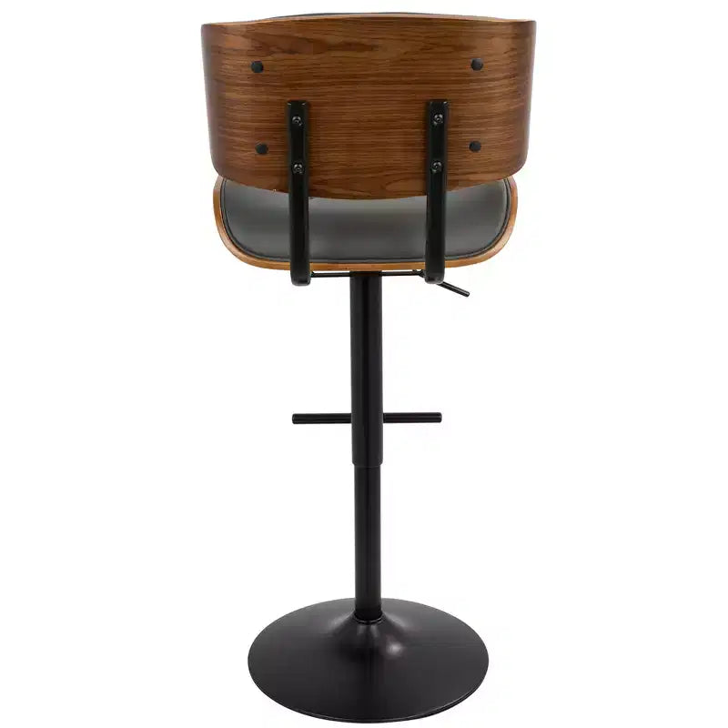 Lot de 2 tabourets de bar réglables hauteur comptoir Lombardi Mid-Century Modern - Lumisource