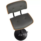 Lot de 2 tabourets de bar réglables hauteur comptoir Lombardi Mid-Century Modern - Lumisource