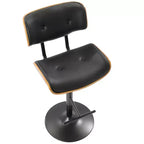 Lot de 2 tabourets de bar réglables hauteur comptoir Lombardi Mid-Century Modern - Lumisource