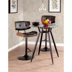 Lot de 2 tabourets de bar réglables hauteur comptoir Lombardi Mid-Century Modern - Lumisource