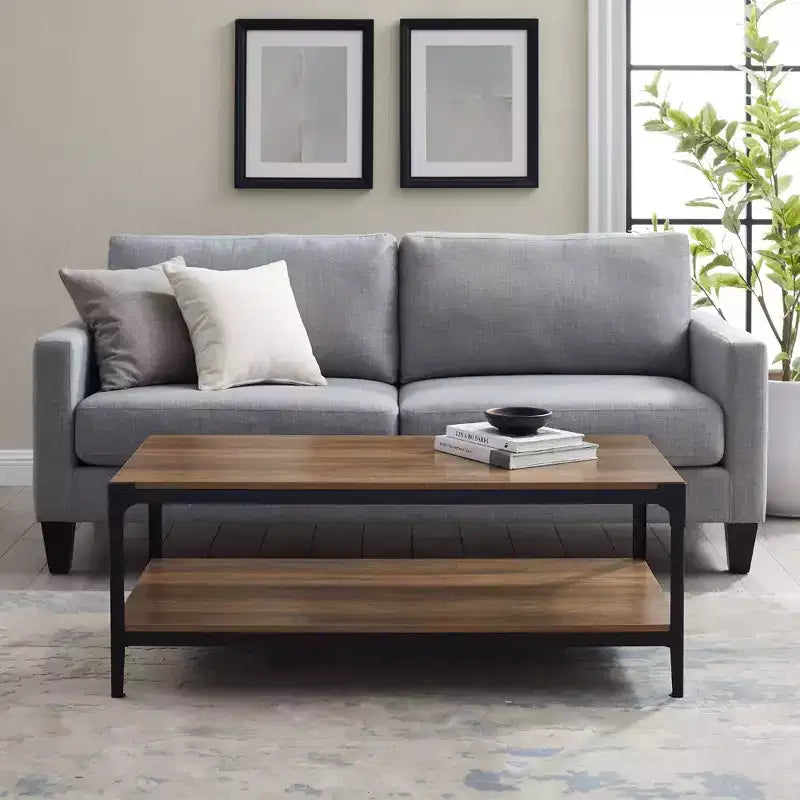 Table Basse Industrielle en Fer Angle Benny Urban - Saracina Home