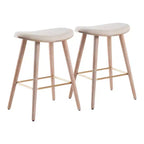 Lot de 2 tabourets de bar à hauteur de comptoir de 66 cm avec similicuir – LumiSource