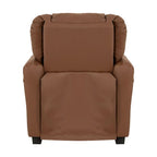 Fauteuil inclinable pour enfants en PVC avec fonction d'inclinaison par poussée, porte-gobelet et repose-pieds confortable