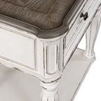 Table de chevet à pieds blancs antiques Magnolia Manor