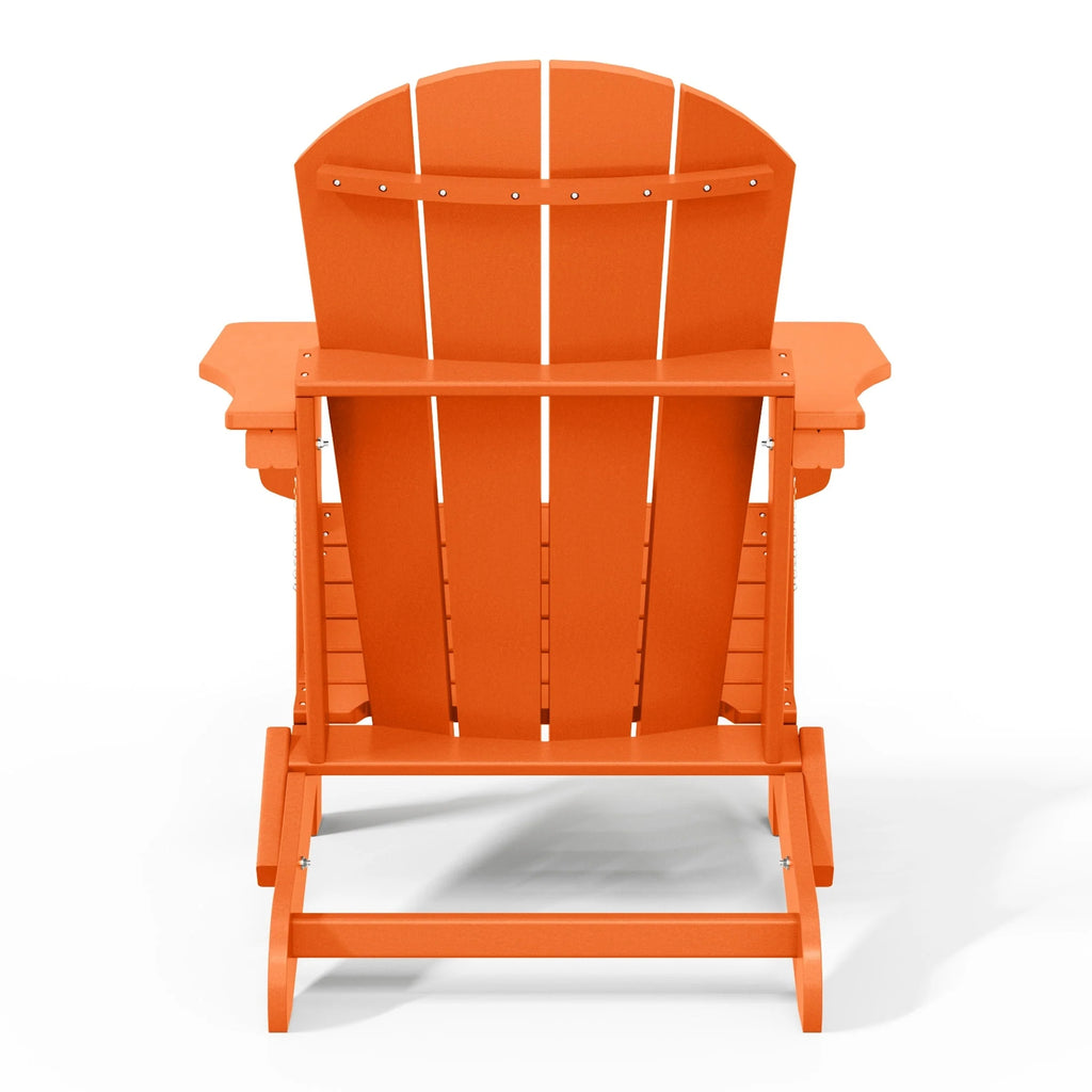 Chaise Adirondack pliante d'extérieur tout temps Polytrends Laguna résistante à la décoloration pour patio