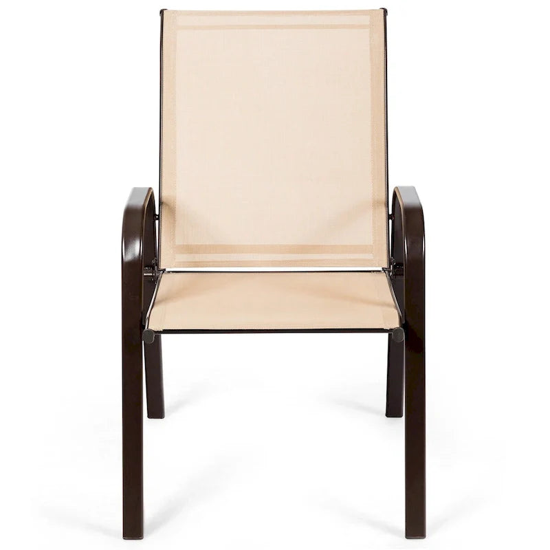 Costway Lot de 4 chaises de jardin et de terrasse avec accoudoirs – Voir détails