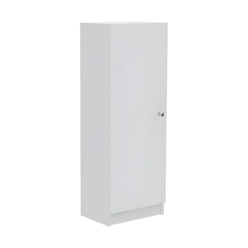 HomeRoots 47 Armoire ou placard de rangement en bois blanc - 16.9 X 47.4 X 12.3