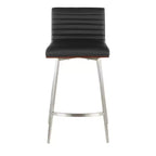 Lot de 2 tabourets de bar contemporains Mason pivotants à hauteur de comptoir - Lumisource