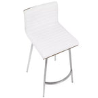 Lot de 2 tabourets de bar contemporains Mason pivotants à hauteur de comptoir - Lumisource