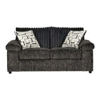 Ensemble canapé, causeuse et fauteuil câlin en velours côtelé à grosses côtes Nason de Roundhill Furniture