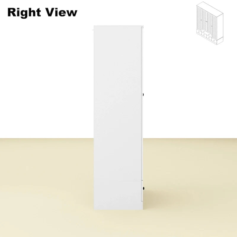 Armoire penderie placard 59L Grande armoire autonome blanche