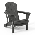 Chaise Adirondack pliante d'extérieur tout temps Polytrends Laguna résistante à la décoloration pour patio