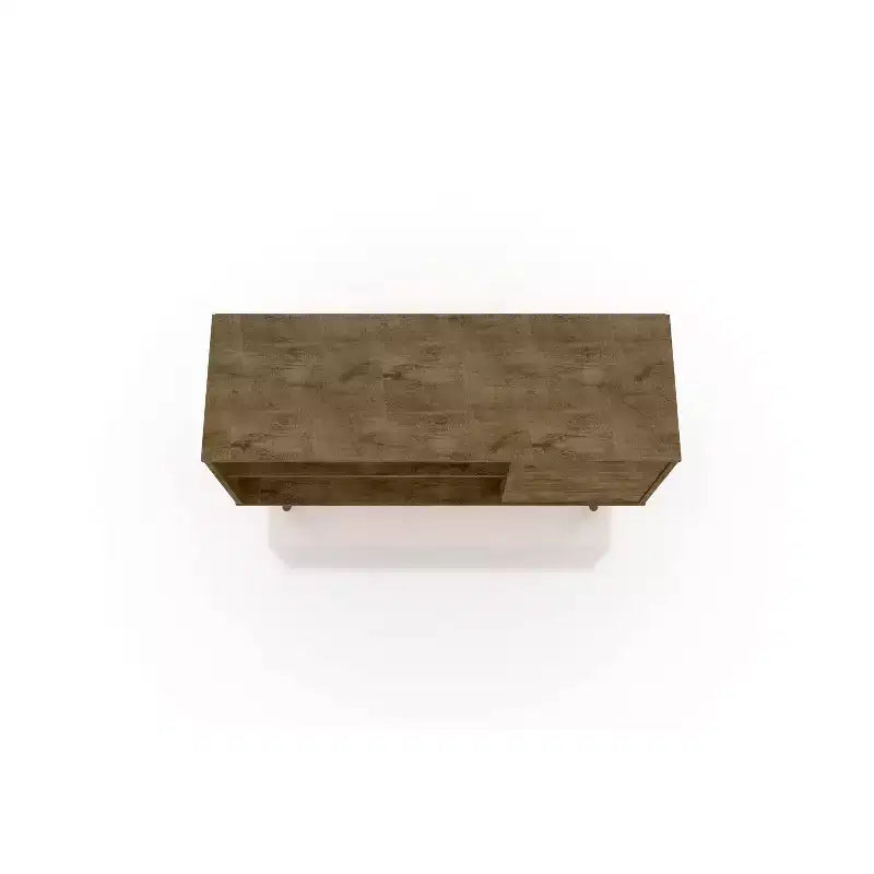 Meuble TV Manhattan Comfort Liberty Mid-Century Modern 2 étagères et 1 porte pour téléviseurs jusqu'à 46 pouces