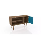 Meuble TV Manhattan Comfort Liberty Mid-Century Modern 2 étagères et 1 porte pour téléviseurs jusqu'à 46 pouces