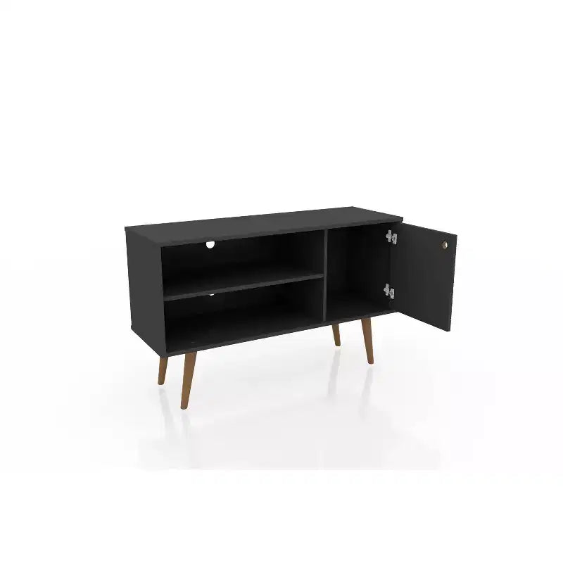 Meuble TV Manhattan Comfort Liberty Mid-Century Modern 2 étagères et 1 porte pour téléviseurs jusqu'à 46 pouces