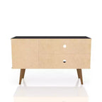 Meuble TV Manhattan Comfort Liberty Mid-Century Modern 2 étagères et 1 porte pour téléviseurs jusqu'à 46 pouces
