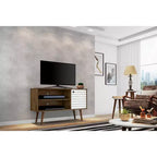 Meuble TV Manhattan Comfort Liberty Mid-Century Modern 2 étagères et 1 porte pour téléviseurs jusqu'à 46 pouces