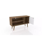 Meuble TV Manhattan Comfort Liberty Mid-Century Modern 2 étagères et 1 porte pour téléviseurs jusqu'à 46 pouces