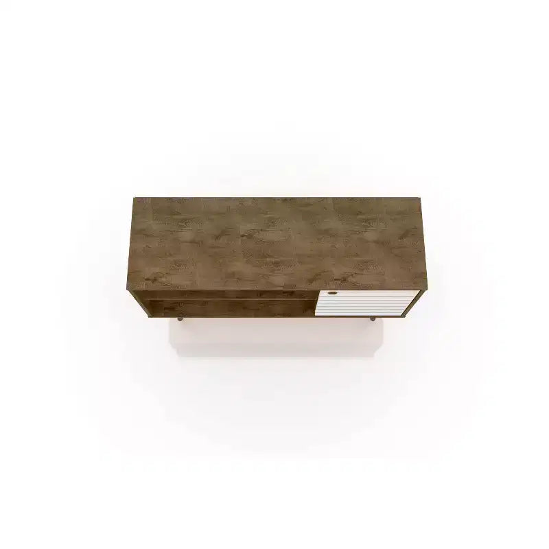 Meuble TV Manhattan Comfort Liberty Mid-Century Modern 2 étagères et 1 porte pour téléviseurs jusqu'à 46 pouces