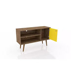 Meuble TV Manhattan Comfort Liberty Mid-Century Modern 2 étagères et 1 porte pour téléviseurs jusqu'à 46 pouces
