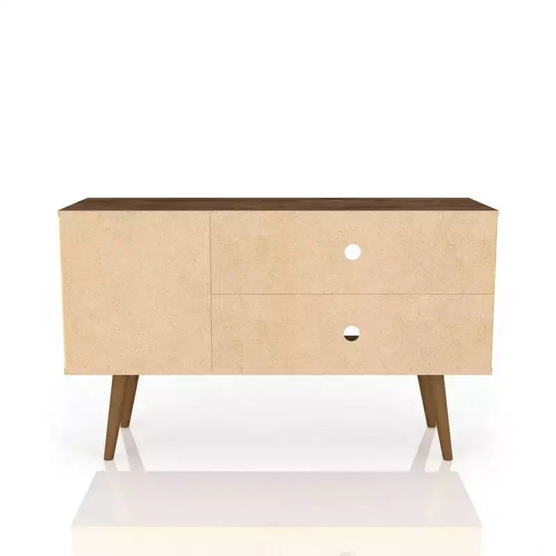 Meuble TV Manhattan Comfort Liberty Mid-Century Modern 2 étagères et 1 porte pour téléviseurs jusqu'à 46 pouces