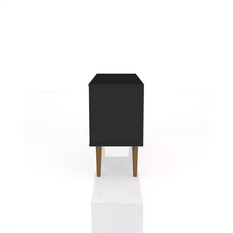 Meuble TV Manhattan Comfort Liberty Mid-Century Modern 2 étagères et 1 porte pour téléviseurs jusqu'à 46 pouces