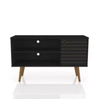 Liberty Mid-Century Modern 2 Shelves and 1 Door TV Stand for TVs up to 46 - Manhattan Comfort