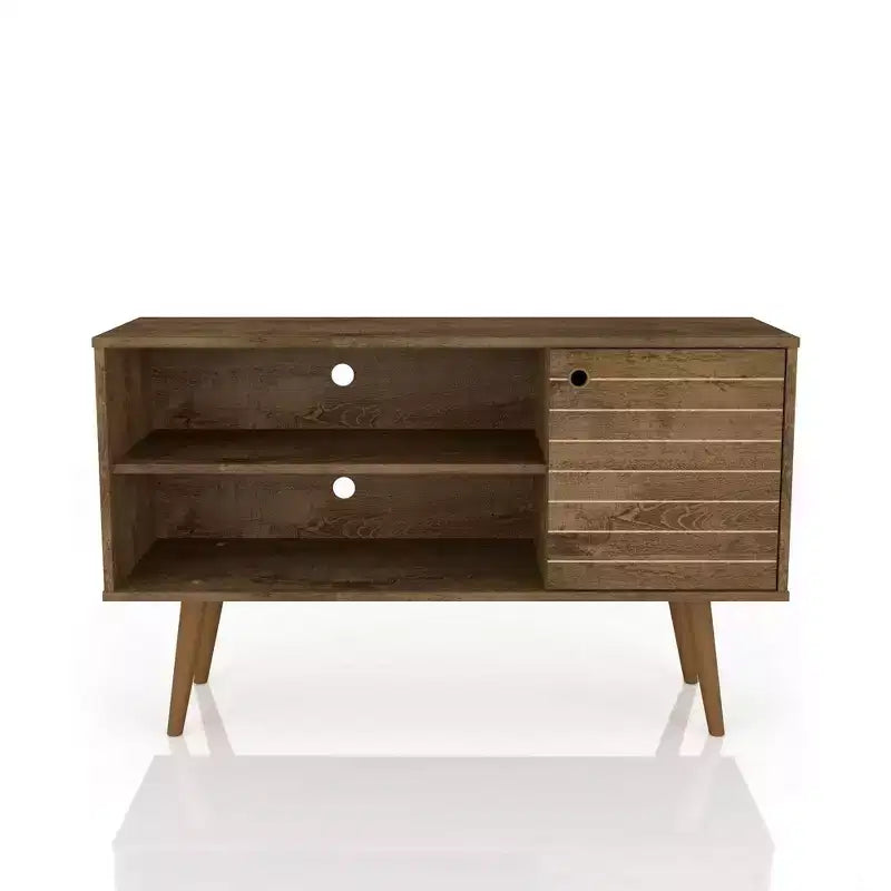 Meuble TV Manhattan Comfort Liberty Mid-Century Modern 2 étagères et 1 porte pour téléviseurs jusqu'à 46 pouces