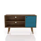 Meuble TV Manhattan Comfort Liberty Mid-Century Modern 2 étagères et 1 porte pour téléviseurs jusqu'à 46 pouces