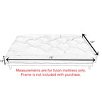 Matelas de futon TruPedic gris granit de 12 pouces