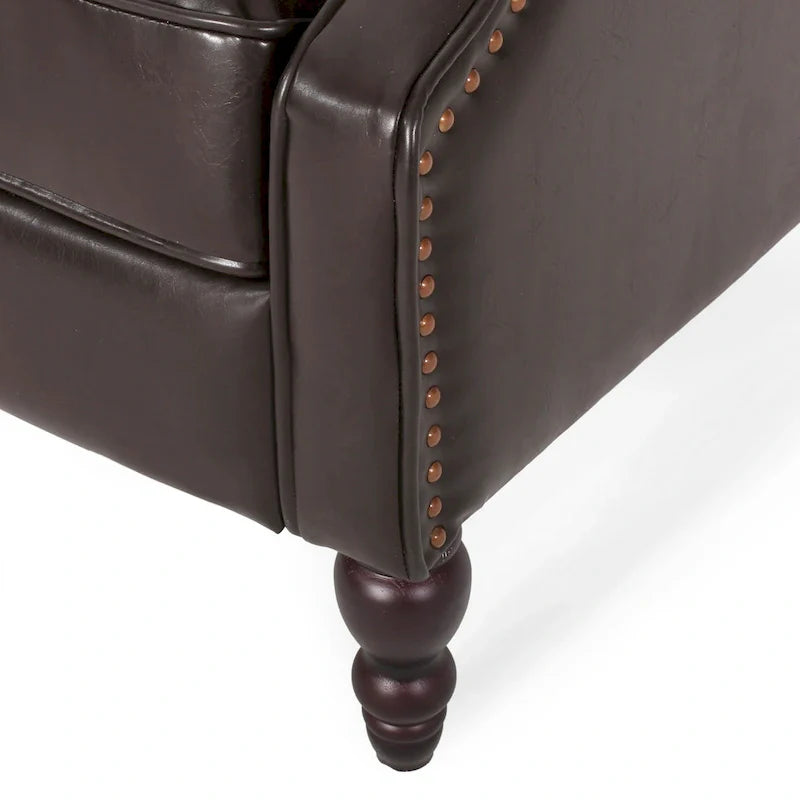 Fauteuil inclinable en cuir reconstitué Walter Brown par Christopher Knight Home