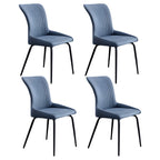 Chaises de salle à manger sans accoudoirs gris foncé industrielles