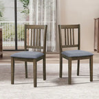 Ensemble Table et Chaises de Salle à Manger Carrée en Bois, Table à Manger Décontractée avec 4 Chaises de Salle à Manger Rembourrées pour Coin Repas de Cuisine