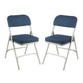 Chaise pliante de luxe matelassée en tissu de la collection Bernadine de Hampden Furnishings, lot de 2
