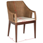SAFAVIEH Duyen Chaise de salle à manger multicolore/marron - 23 x 23,3 x 34 - 23Lx23Px34H