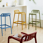 Tabouret de Bar Minimaliste en Plastique pour Intérieur Extérieur