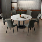 Chaises de salle à manger sans accoudoirs gris foncé industrielles