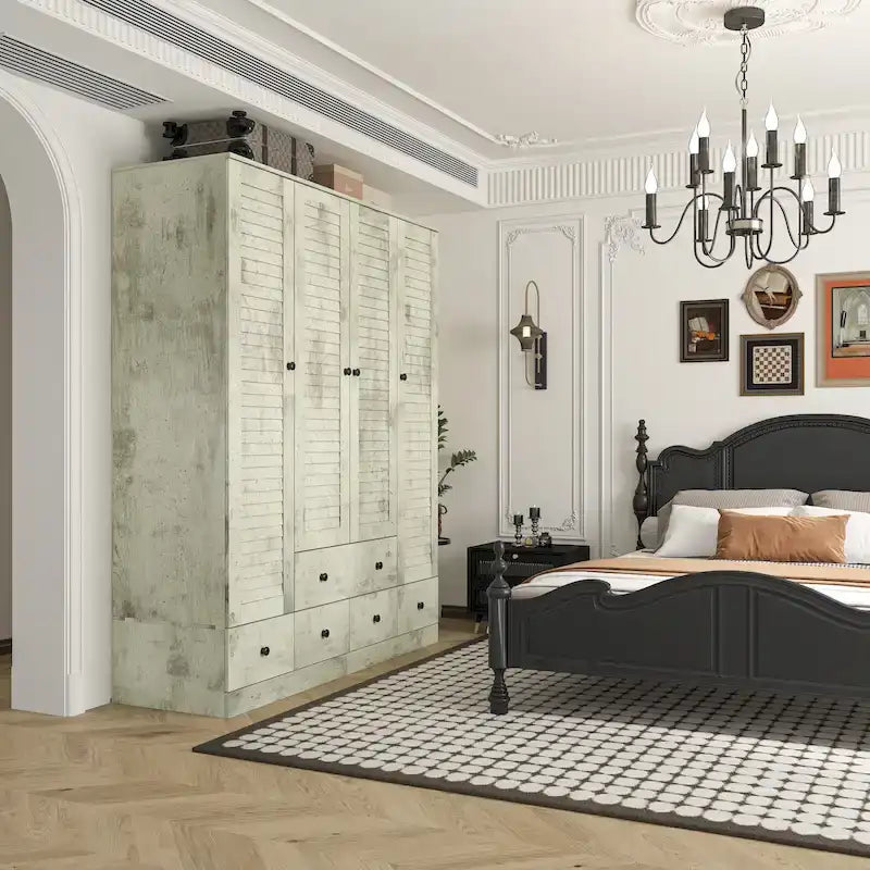 Armoire penderie placard 59L Grande armoire autonome blanche