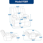 Fauteuil Inclinable Pivotant à Bascule Lazy Boy, Grand Fauteuil Inclinable Manuel Rembourré avec Accoudoirs et Dossier Capitonnés