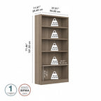 Bibliothèque haute à 5 étagères Universal de Bush Furniture